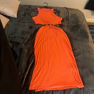 orange dress! (size large)